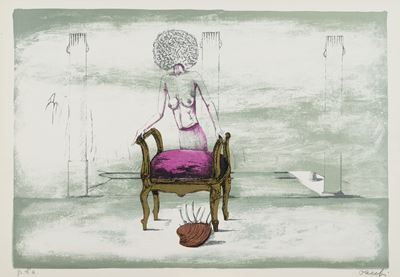 La piscina di Elena, litografia su carta
