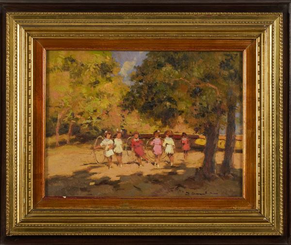 Carlo Domenici - Bambine in pineta