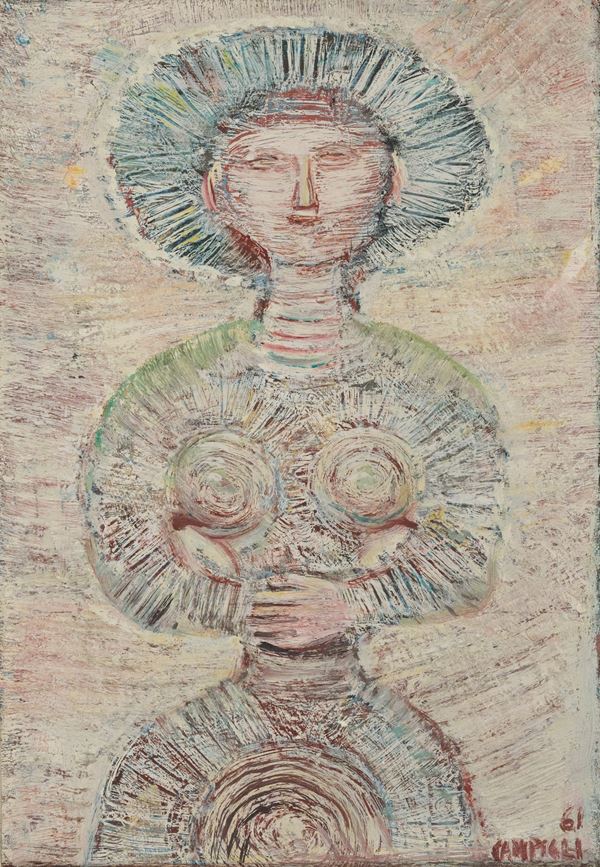 Massimo Campigli - Donna seduta - Idolo