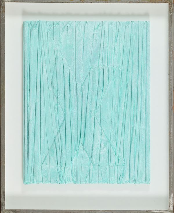 Umberto Mariani : La forma celata: X  (2007)  - Tecnica mista su lamina di piombo operata applicata su tavola - Asta Asta di Arte Moderna e Contemporanea - Fabiani Arte