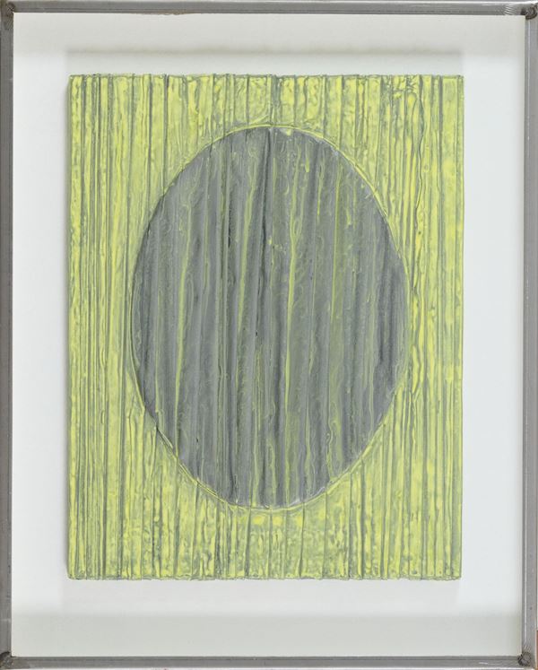 Umberto Mariani : Senza titolo  (1999)  - Tecnica mista su lamina di piombo operata applicata su tavola - Asta Asta di Arte Moderna e Contemporanea - Fabiani Arte