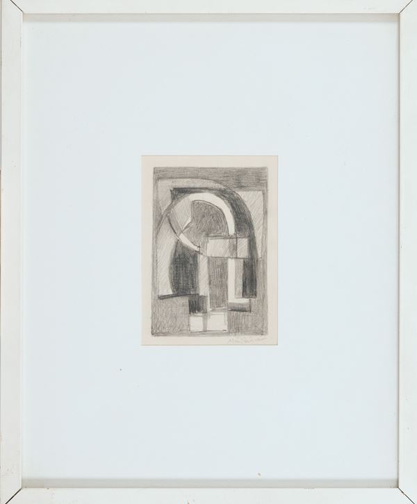 Mario Radice : R.P.O  (1982)  - Matita su cartoncino - Asta Asta di Arte Moderna e Contemporanea - Fabiani Arte