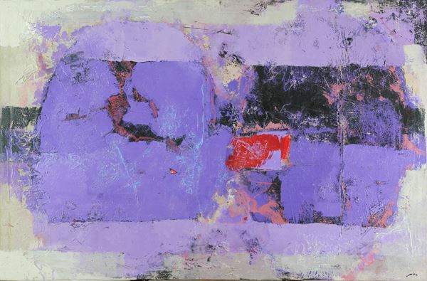 Pier Toffoletti : Linguaggi alchemici  - Affresco su tela, - Asta Asta di Arte Moderna e Contemporanea - Fabiani Arte