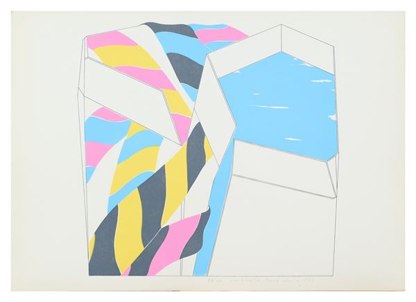 Umberto Buscioni : Scatolina di cravatte  (1969)  - Litografia su carta - Asta Asta di Arte Moderna e Contemporanea - Fabiani Arte