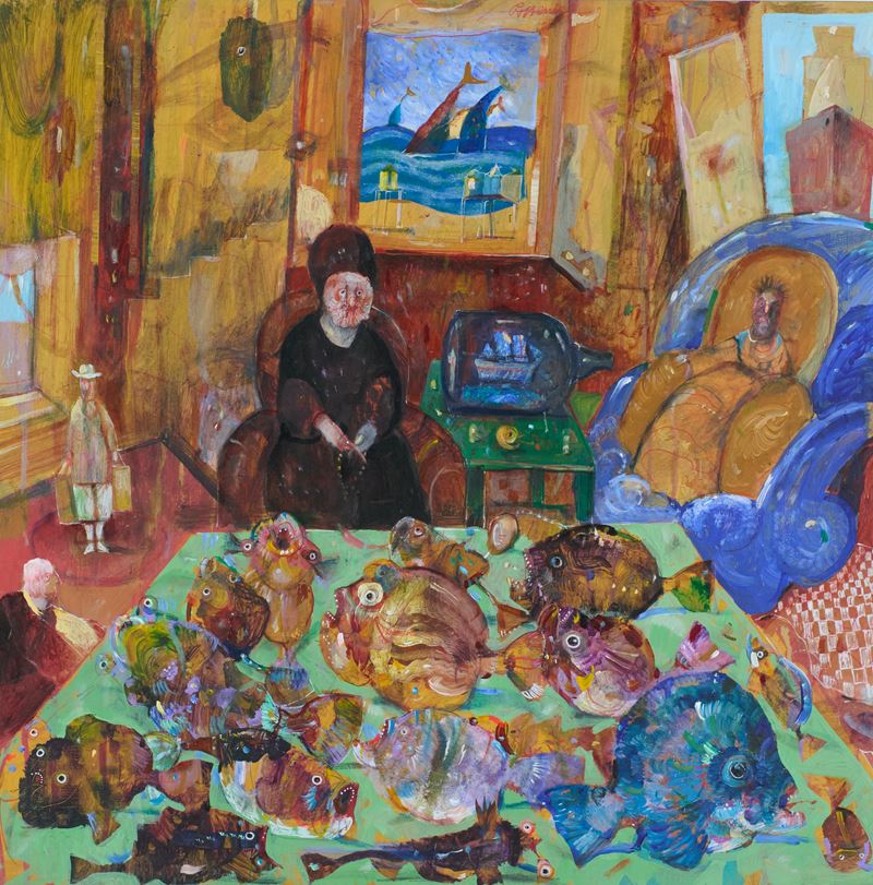 Interno viareggino con 2 villeggianti