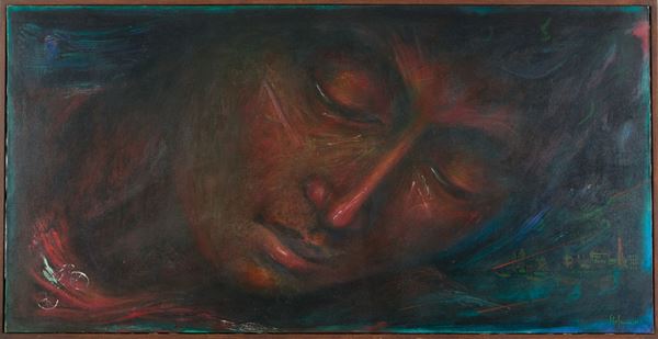 Gianni Stefanon : Senza titolo  (1985)  - Olio su tela - Asta Asta di Arte Moderna e Contemporanea - Fabiani Arte