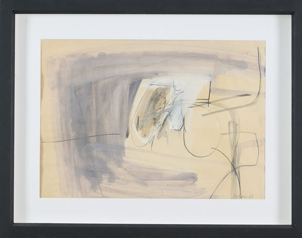 Tino Vaglieri : Still Life  (1960)  - Tecnica mista su carta - Asta Asta di Arte Moderna e Contemporanea - Fabiani Arte