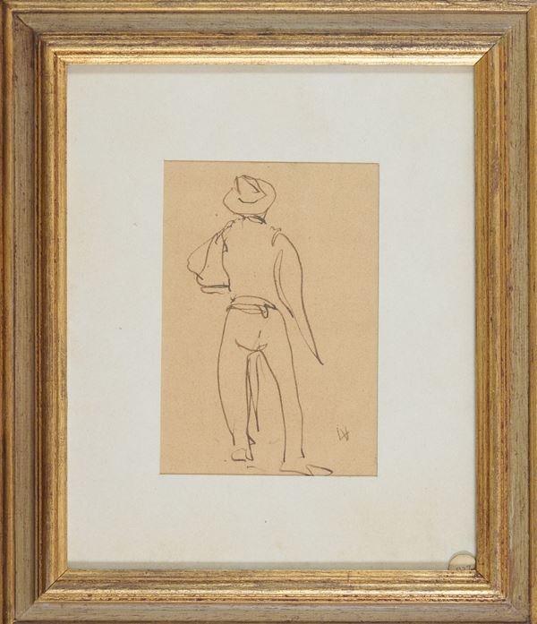 Lorenzo Viani - Figura di uomo di spalle
