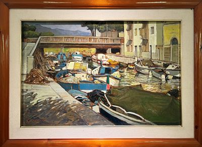 Viareggio - D'Arsena, olio su tela, 1984