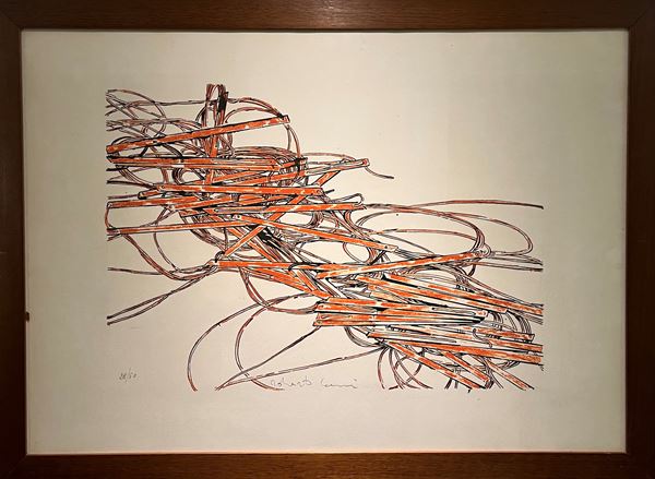 Roberto Barni : Senza titolo  - Litografia su carta - Asta Asta di Arte Moderna e Contemporanea - Fabiani Arte