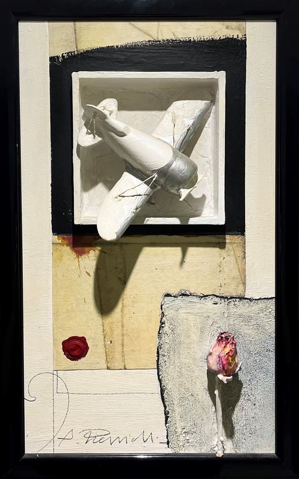 Alessandro Reggioli : Senza titolo  - Pittoscultura su tavola - Asta Asta di Arte Moderna e Contemporanea - Fabiani Arte