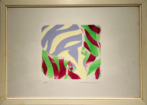 Umberto Buscioni : Cravatte  - Litografia su carta - Asta Asta di Arte Moderna e Contemporanea - Fabiani Arte