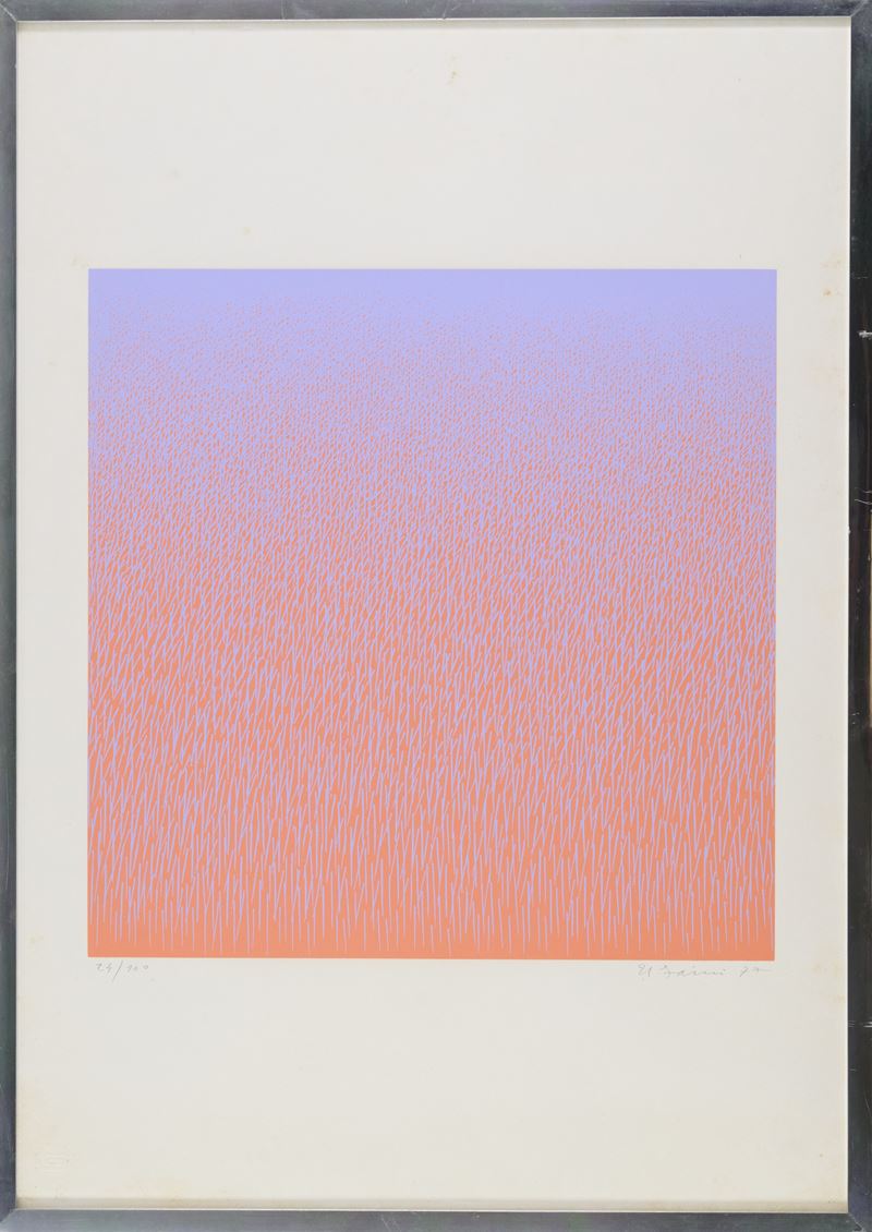 Umberto Faini - Senza titolo, litografia, 1977