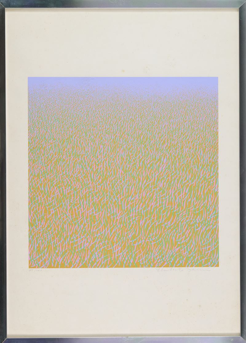 Umberto Faini - Senza titolo, Litografia 40x40 cm su carta