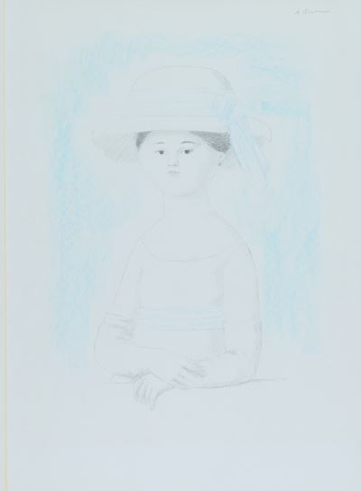 Mille Riviere, disegno a matita e pastelli su cartoncino (1982)