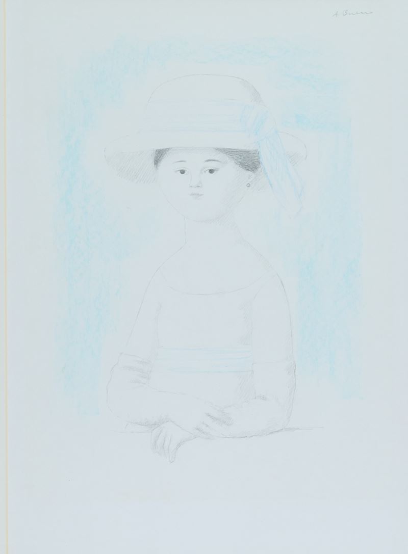 Antonio Bueno - Mille Riviere, disegno a matita e pastelli su cartoncino (1982)
