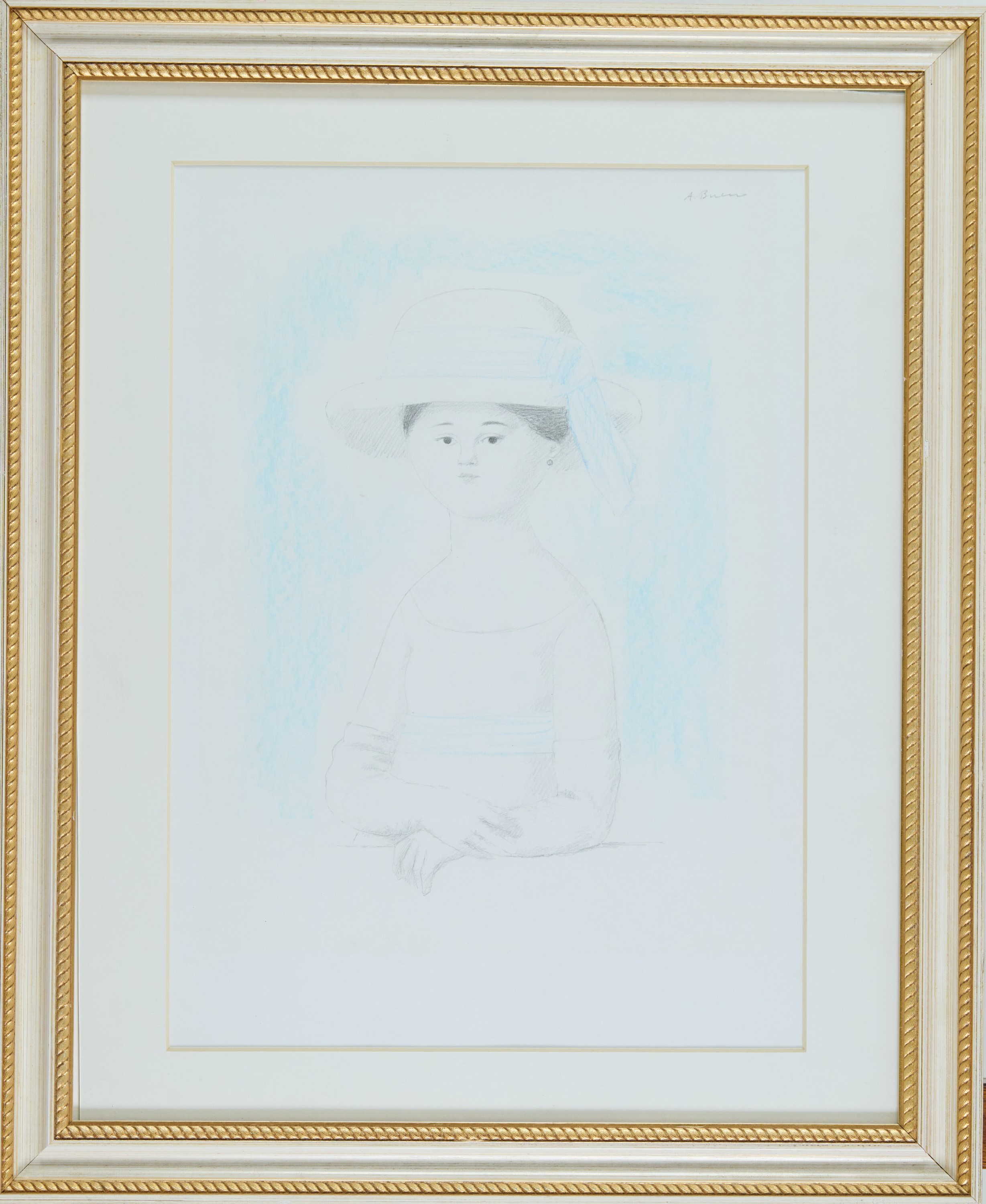 Antonio Bueno - Mille Riviere, disegno a matita e pastelli su cartoncino (1982)