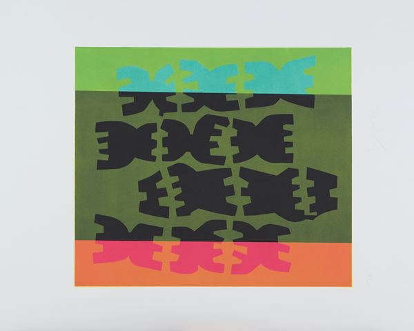 Giuseppe Capogrossi : Quarz 10  (1970)  - Litografia su carta - Asta Asta di Arte Moderna e Contemporanea - Fabiani Arte