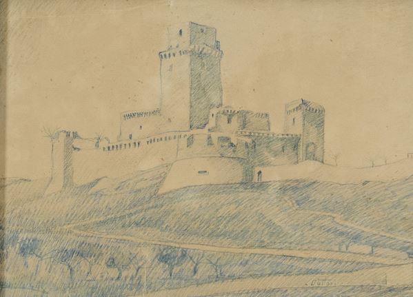 Gerardo Dottori - La Rocca di Assisi