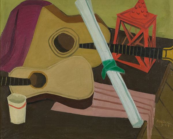 Pino Ponti - Natura morta con chitarra