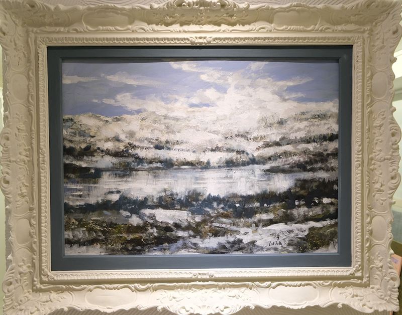 Beniamino Ciccotelli - Paesaggio, olio su faesite