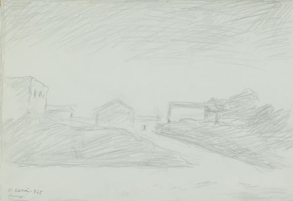 Carlo Carr&#224; - Paesaggio - Forte dei Marmi