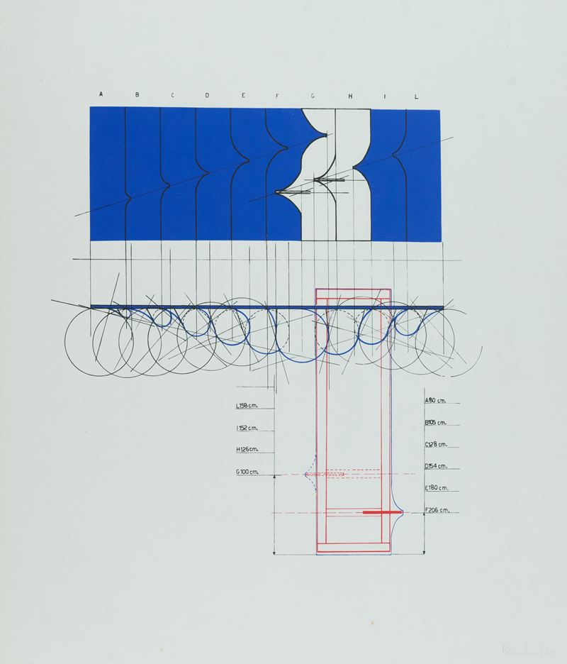 Agostino Bonalumi - Diario italiano, litografia su carta
