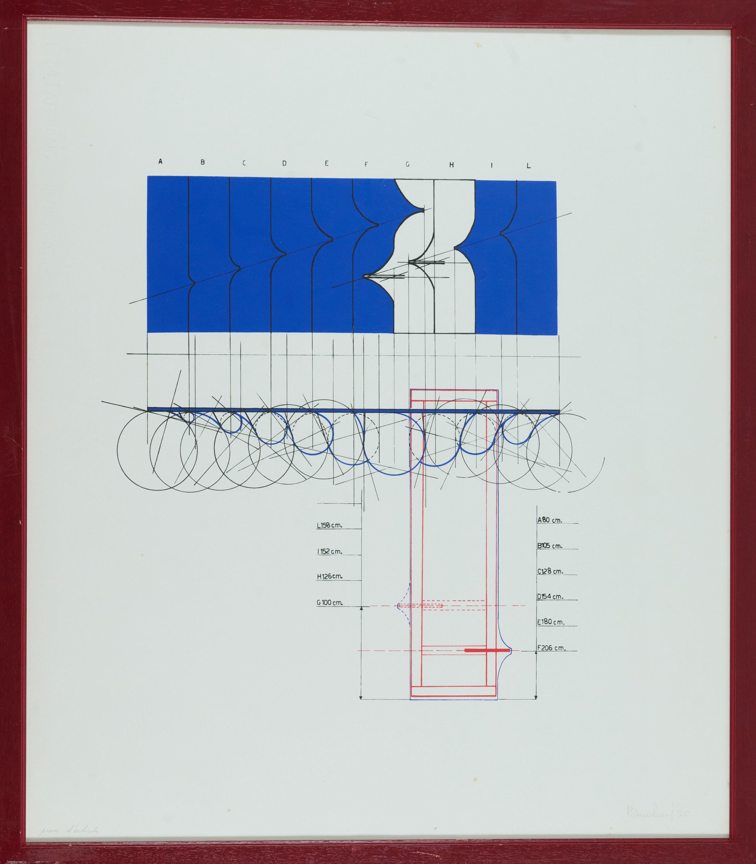 Agostino Bonalumi - Diario italiano, litografia su carta