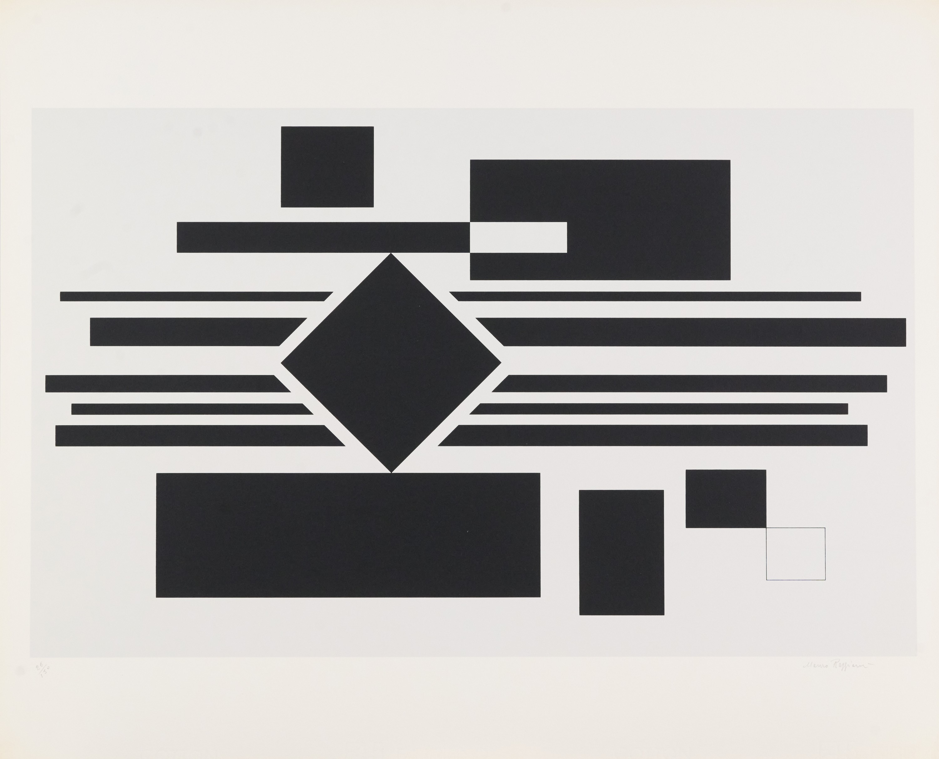 Mauro Reggiani - Serigrafie su carta Fabriano (Cartella contenente 10 opere, 1976)