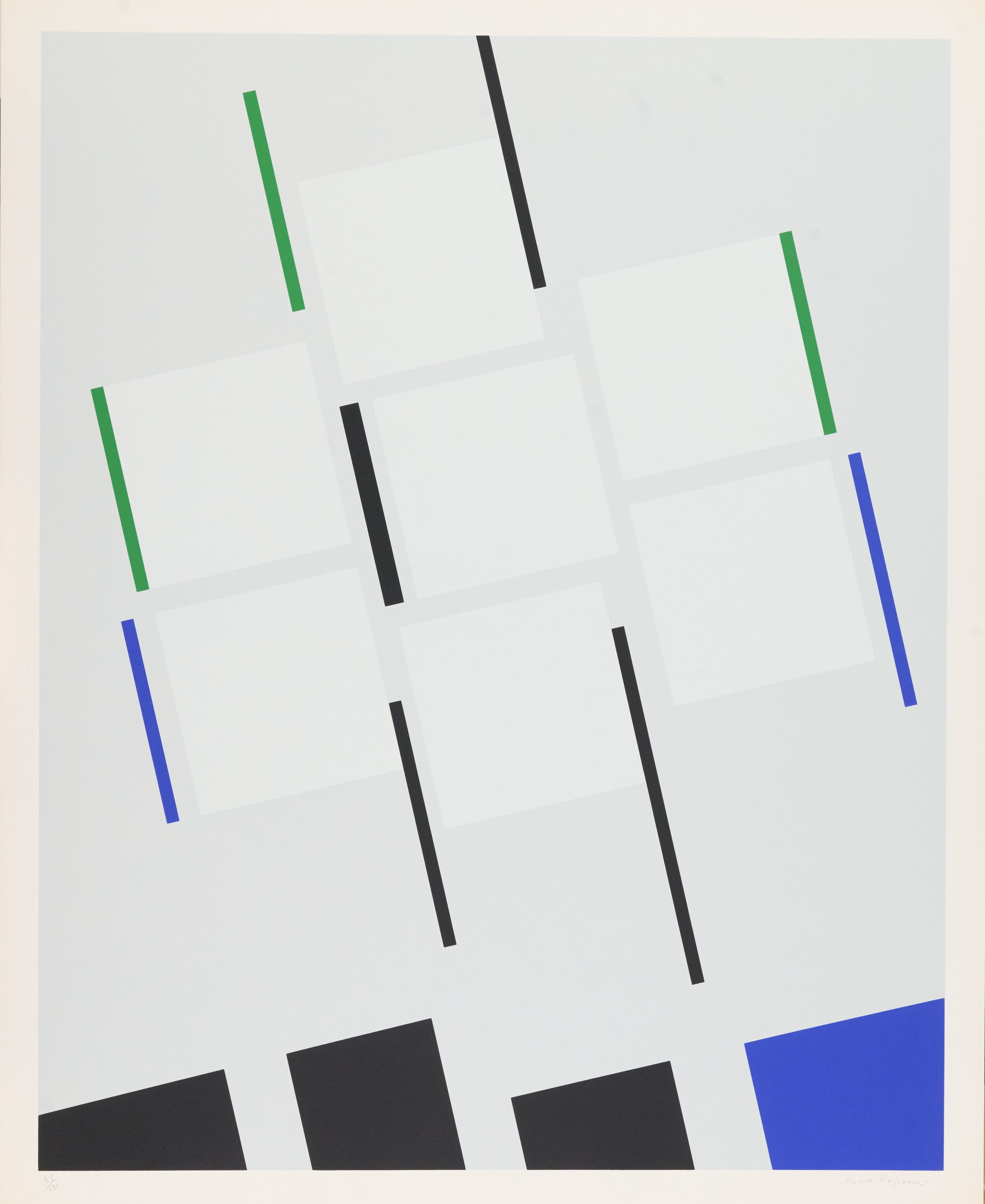 Mauro Reggiani - Serigrafie su carta Fabriano (Cartella contenente 10 opere, 1976)