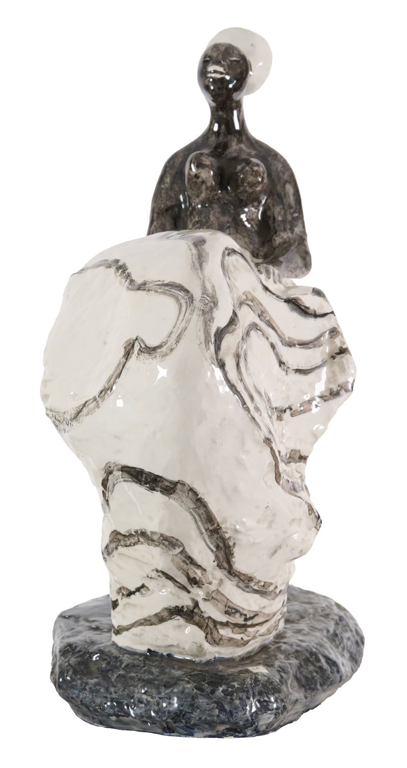 Salvatore Fiume - Somala al vento, scultura in ceramica policroma