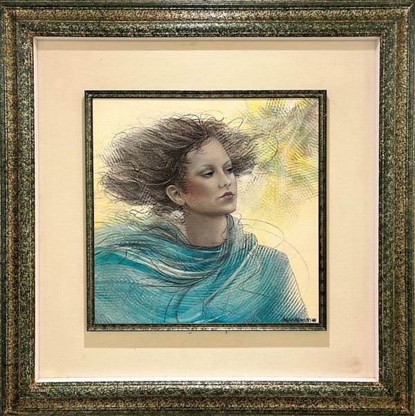Riccardo Benvenuti : Improvvisamente  (1989)  - Olio su cartone telato - Asta Asta di Arte Moderna e Contemporanea - dipinti, disegni e multipli - Fabiani Arte