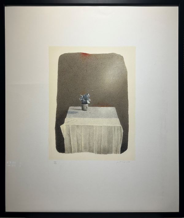Gianfranco Ferroni : Natura morta  (1990)  - Litografia su carta - Asta Asta di Arte Moderna e Contemporanea - dipinti, disegni e multipli - Fabiani Arte