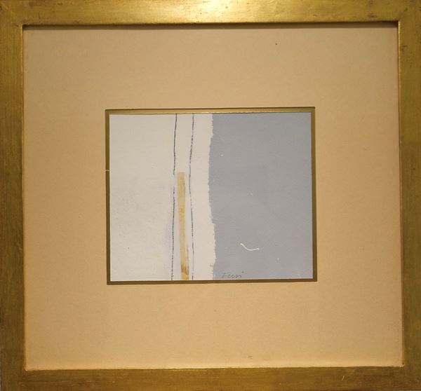 Walter Fusi : Senza titolo  - Olio e tecnica mista su cartoncino - Asta Asta di Arte Moderna e Contemporanea - dipinti, disegni e multipli - Fabiani Arte