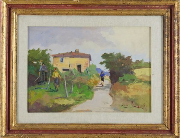 Villly Clemente - Paesaggio con figure