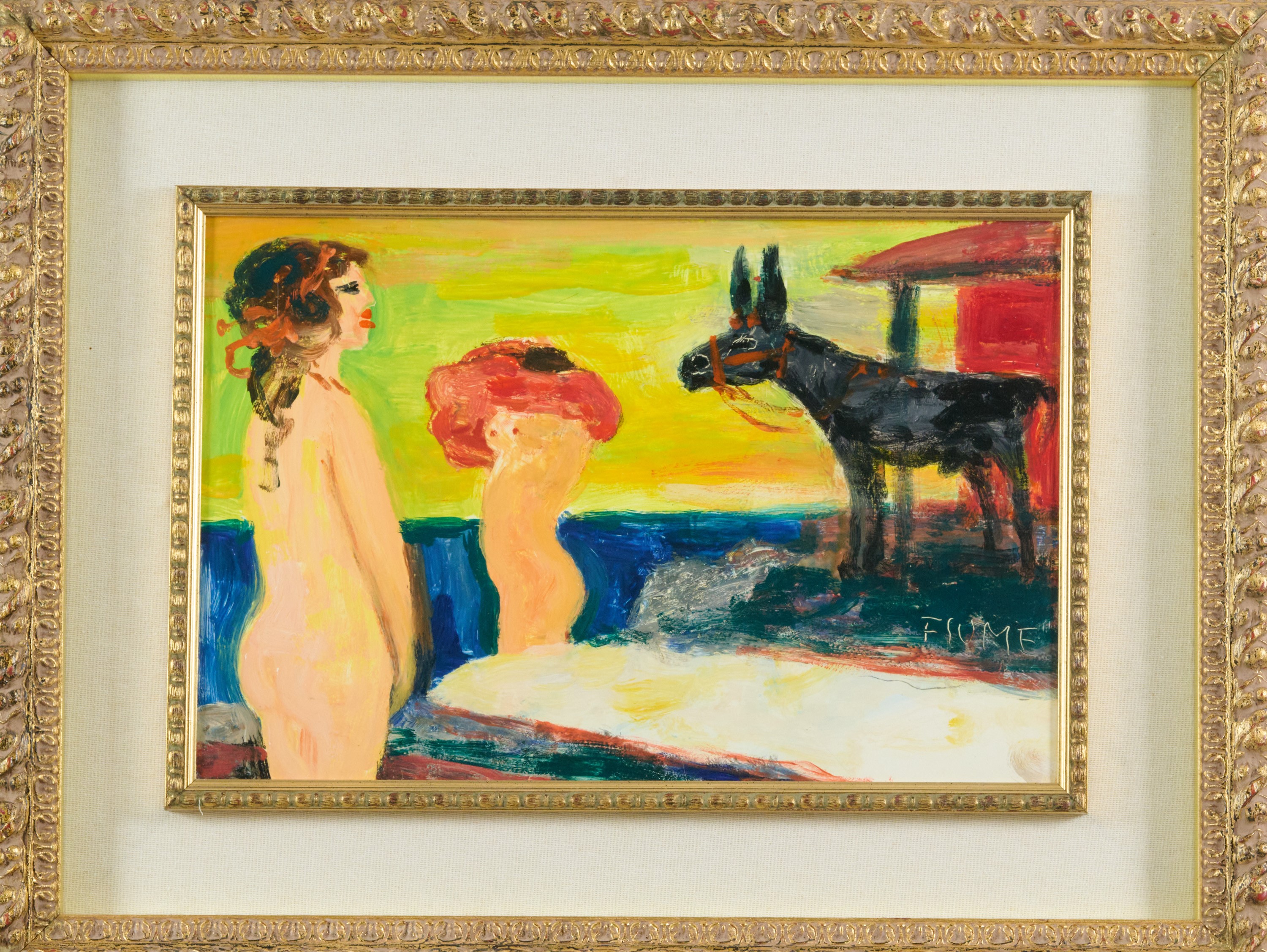Salvatore Fiume - Senza titolo, olio su tavola