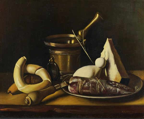 Gregorio Sciltian - Mortaio, pestello e formaggi