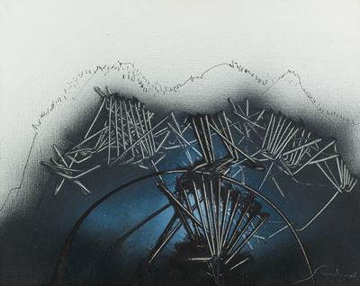 La montagna n. 2, olio su tela