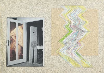 Saskia v Metru, collage su tavola (1980)