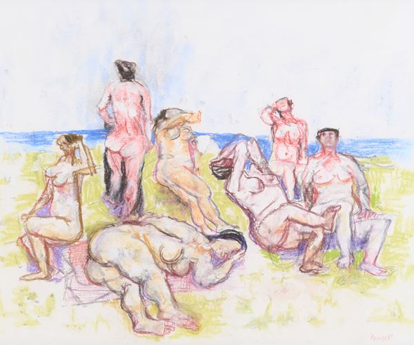 Fausto Pirandello - Bagnanti