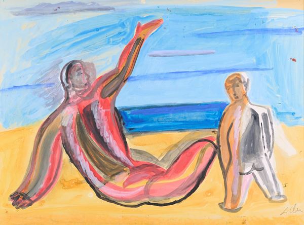 Sandro Chia - Figure sulla spiaggia