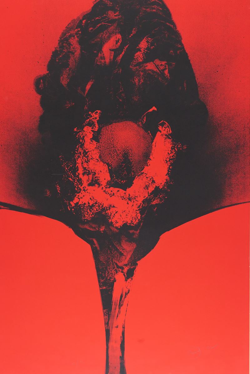 Otto Piene - Addis Abeba, serigrafia su forex (1972)