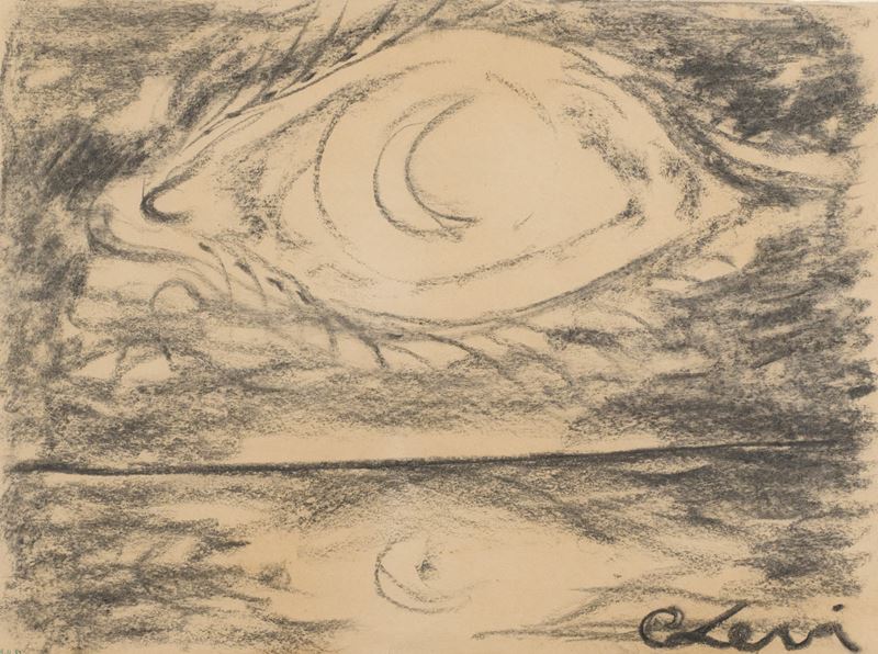 Carlo Levi - Senza titolo (carboncino su carta, 1973)