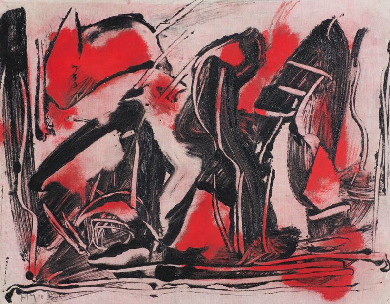 Emilio Vedova - Oltre, olio su tela, 1988