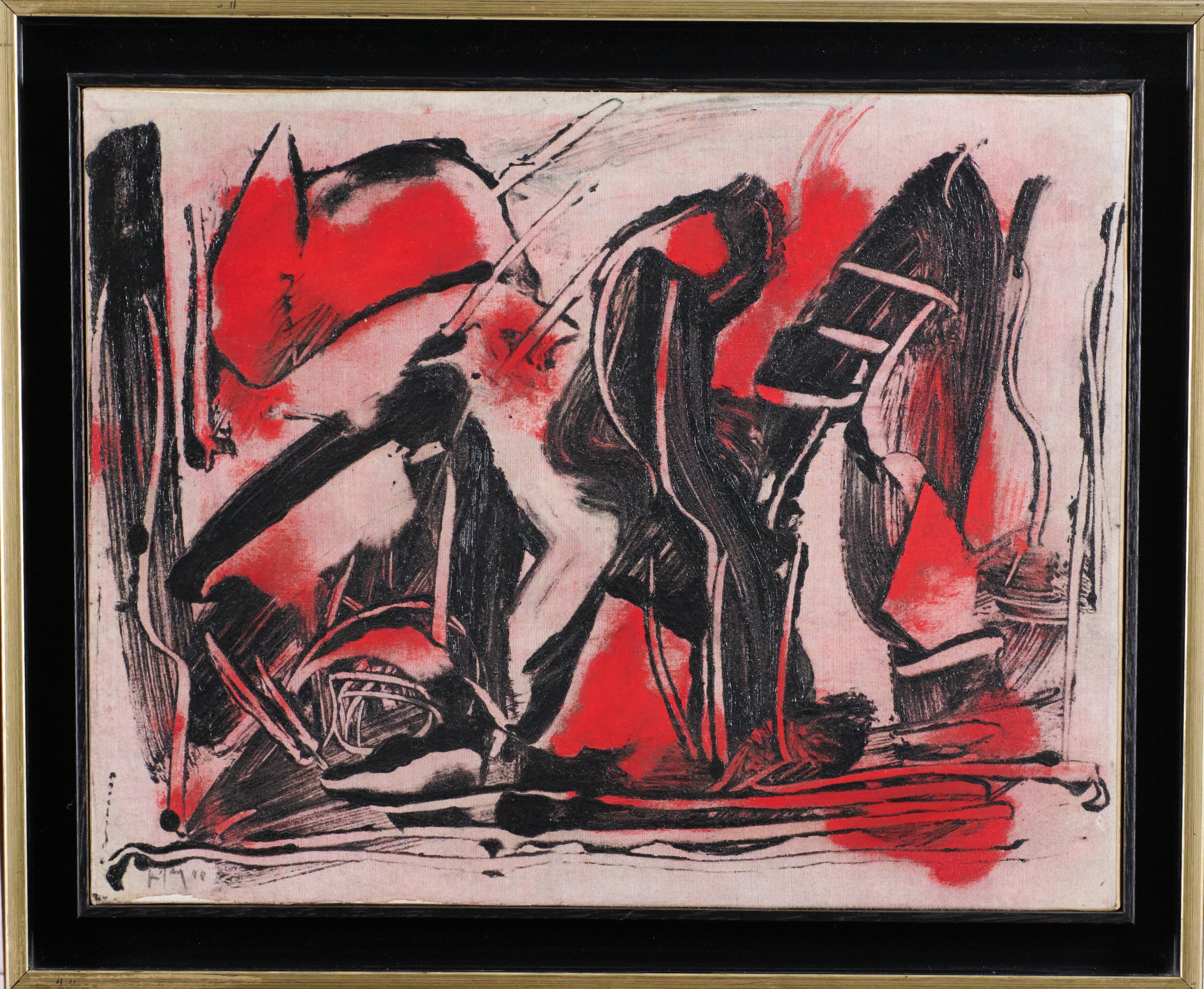 Emilio Vedova - Oltre, olio su tela, 1988