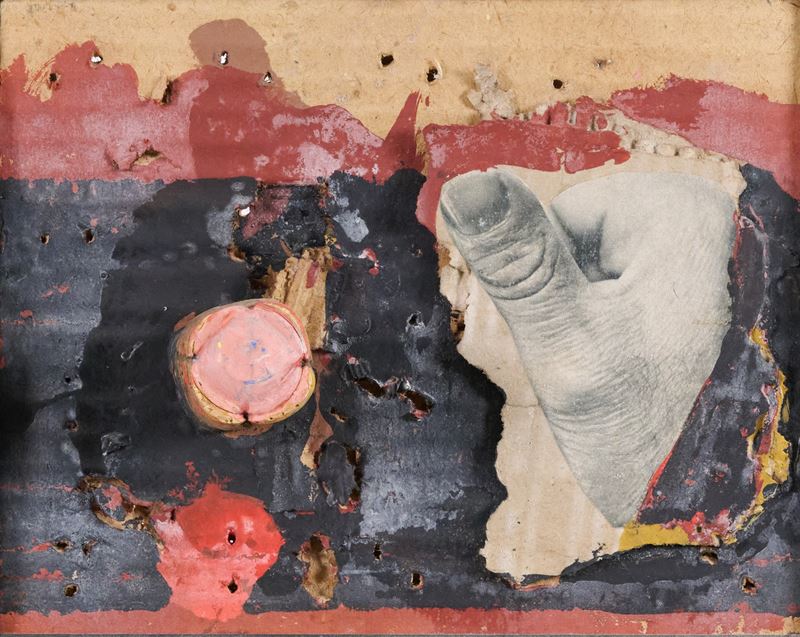 Claudio Cintoli - Autostop, collage e interventi su cartone