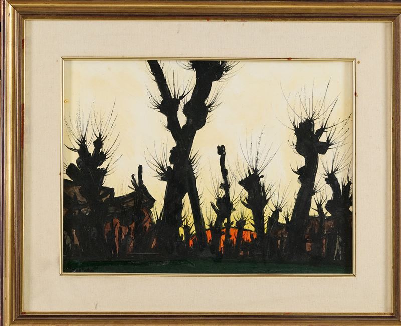 Paolo Dell'oro - Paesaggio, olio su tela