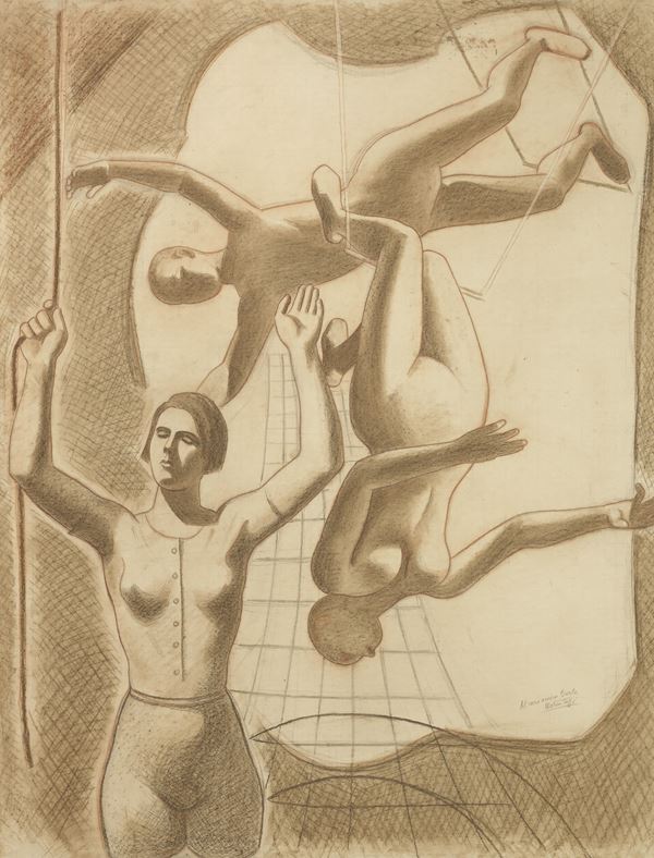 Mario Tozzi - Disegno preparatorio per “Il circo” (Les acrobates)