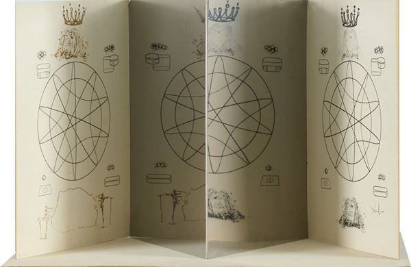 Salvador Dal&#236; : Dix Recettes d'Immortalité  - Multiplo su cartoncino con lamiera specchiata - Asta Asta di Arte Moderna e Contemporanea - Fabiani Arte