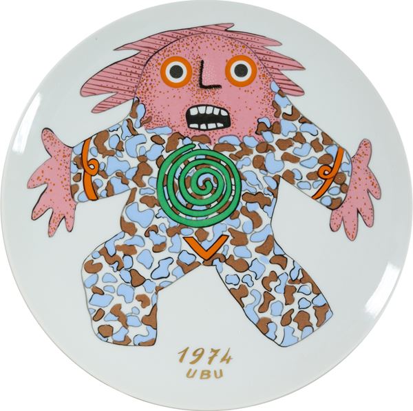 Enrico Baj : Piatto dell'anno  (1974)  - Ceramica - Asta Asta di Arte Moderna e Contemporanea - Fabiani Arte